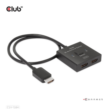 CLUB3D CSV-1384 commutateur écran, clavier et souris Noir