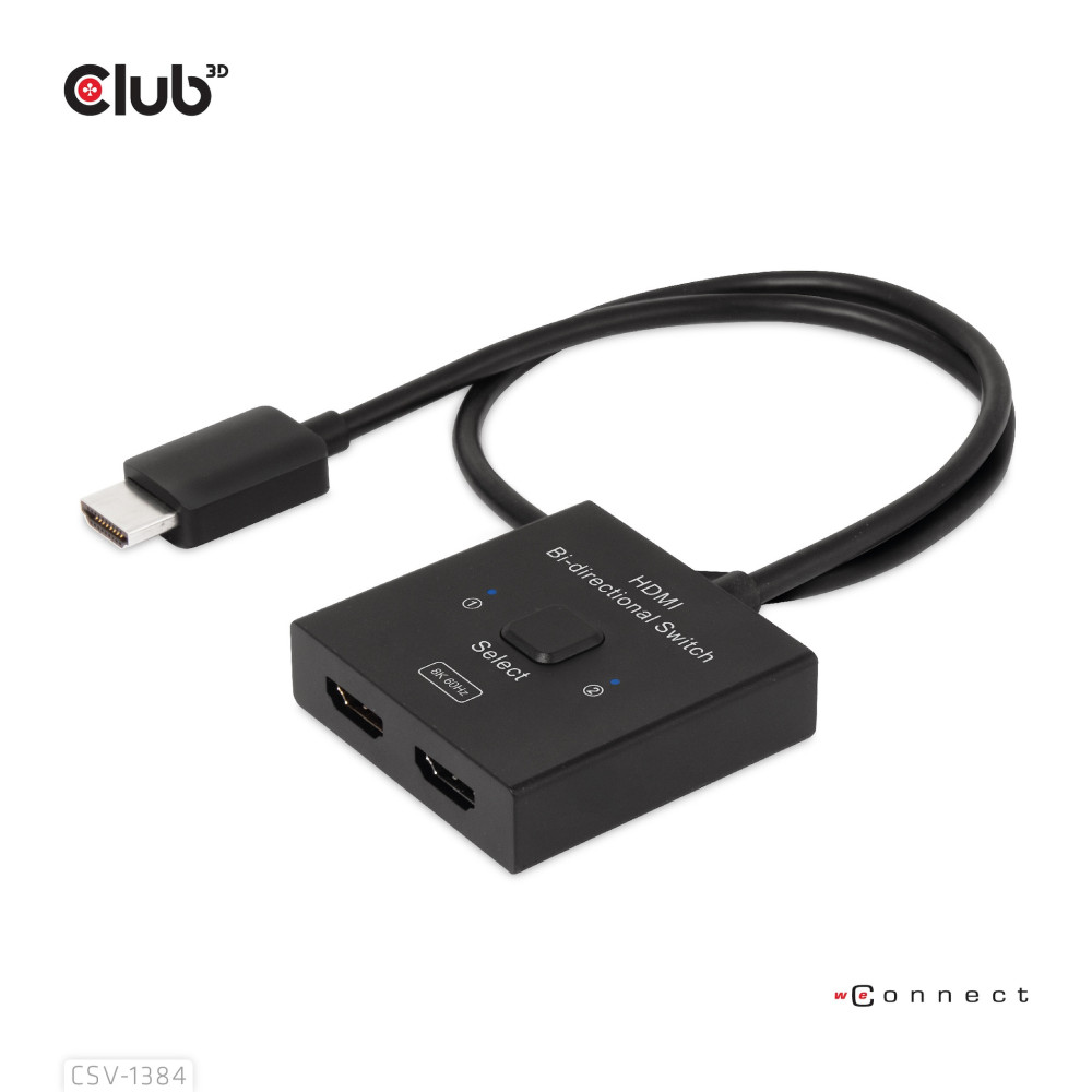 CLUB3D CSV-1384 commutateur écran, clavier et souris Noir