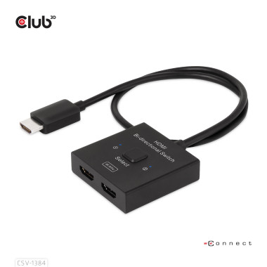 CLUB3D CSV-1384 commutateur écran, clavier et souris Noir