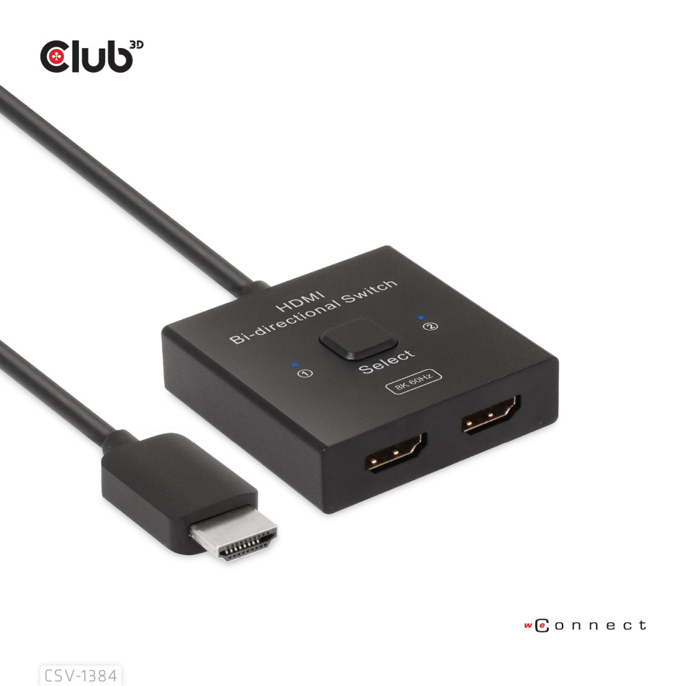 CLUB3D CSV-1384 commutateur écran, clavier et souris Noir