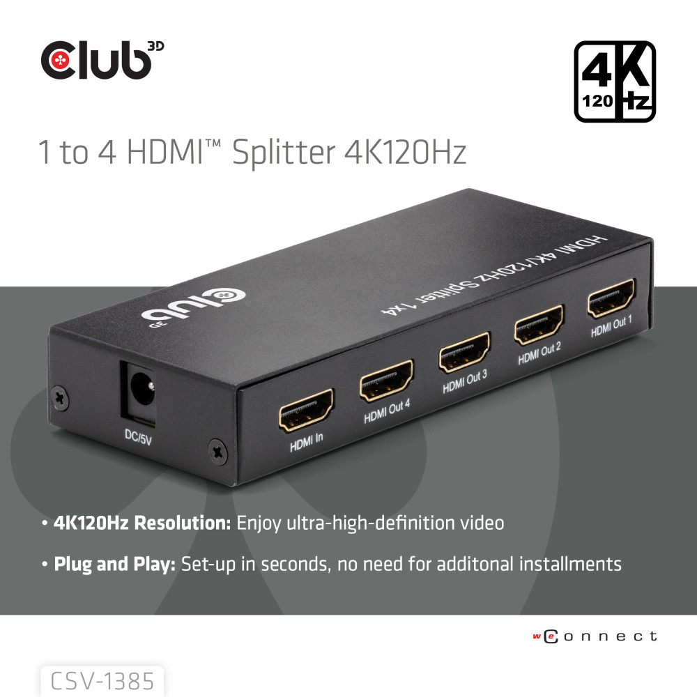 CLUB3D Umschalter HDMI 4x HDMI