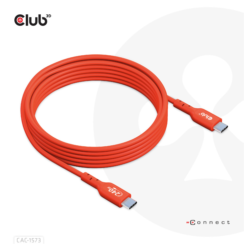 CLUB3D CAC-1573 câble USB USB 2.0 2 m USB C Rouge