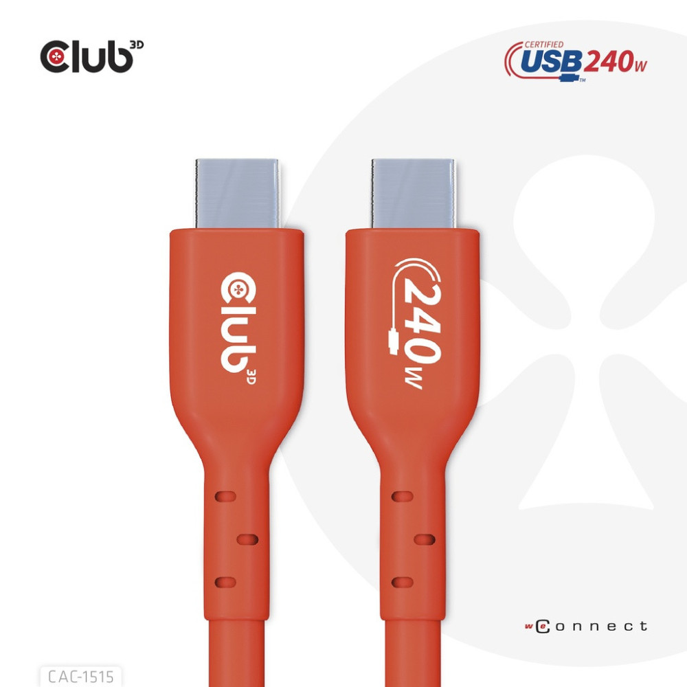 CLUB3D CAC-1515 câble USB USB 2.0 4 m USB C Orange
