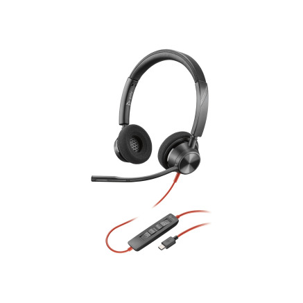 HP Poly Micro-casque Poly Blackwire 3320 stéréo USB-C + adaptateur