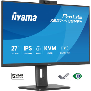 iiyama ProLite XB2797QSNPH-B1 27IN IPS LCD 4MS 2560X1440 350CD M2 HDMI DP USB 2 écran plat de PC 68,6 cm (27") 2560 x 1440