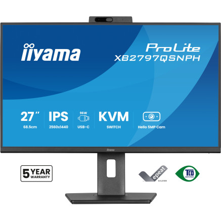 iiyama ProLite XB2797QSNPH-B1 27IN IPS LCD 4MS 2560X1440 350CD M2 HDMI DP USB 2 écran plat de PC 68,6 cm (27") 2560 x 1440