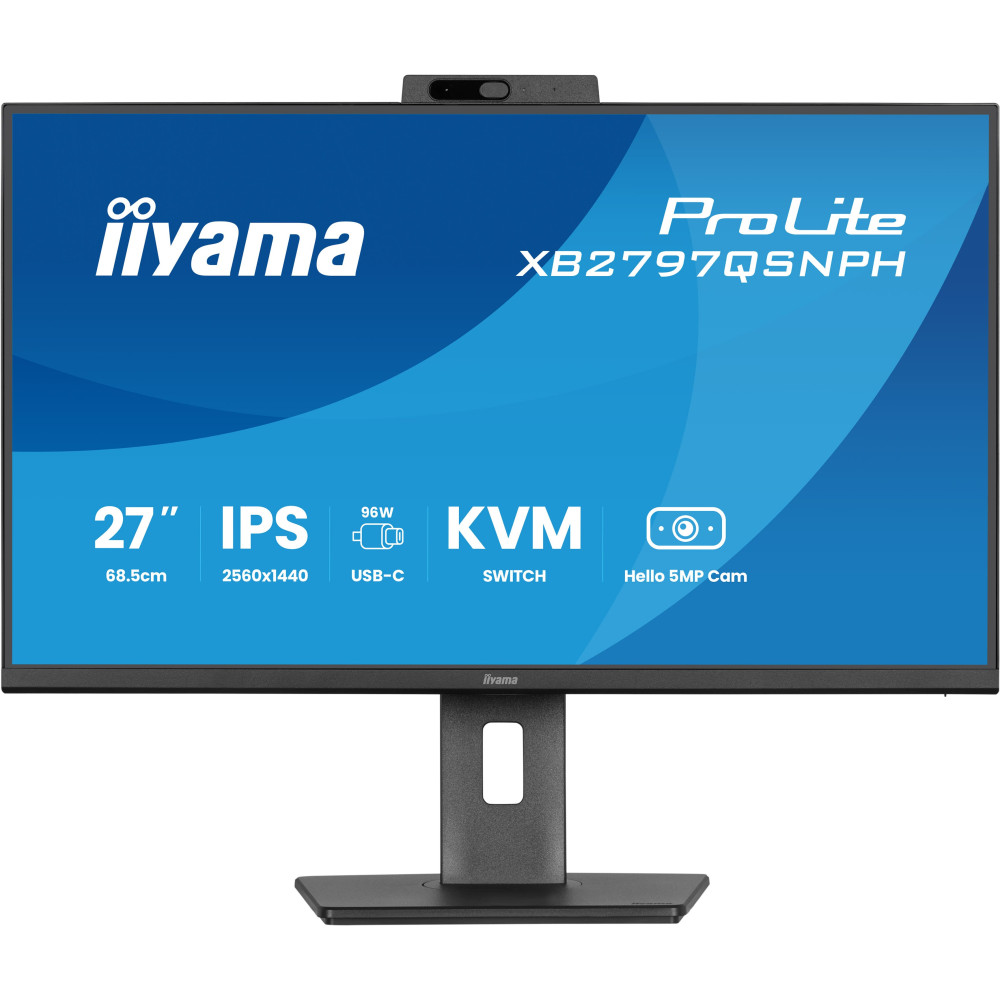 iiyama ProLite XB2797QSNPH-B1 27IN IPS LCD 4MS 2560X1440 350CD M2 HDMI DP USB 2 écran plat de PC 68,6 cm (27") 2560 x 1440