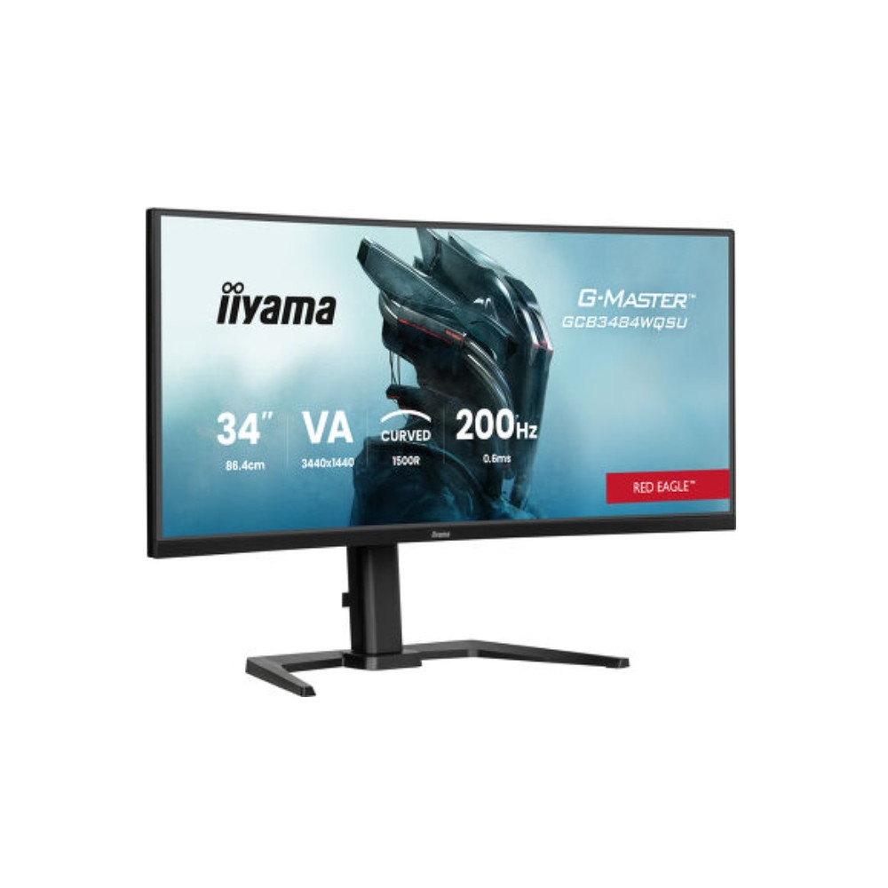 IIYAMA GCB3484WQSU-B2 (Red Eagle) - 34p VA - 0.6ms - 450cd - 2HDMI/DP/USB - 2x5W - Réglable - Noir | ECP Grossiste informatique