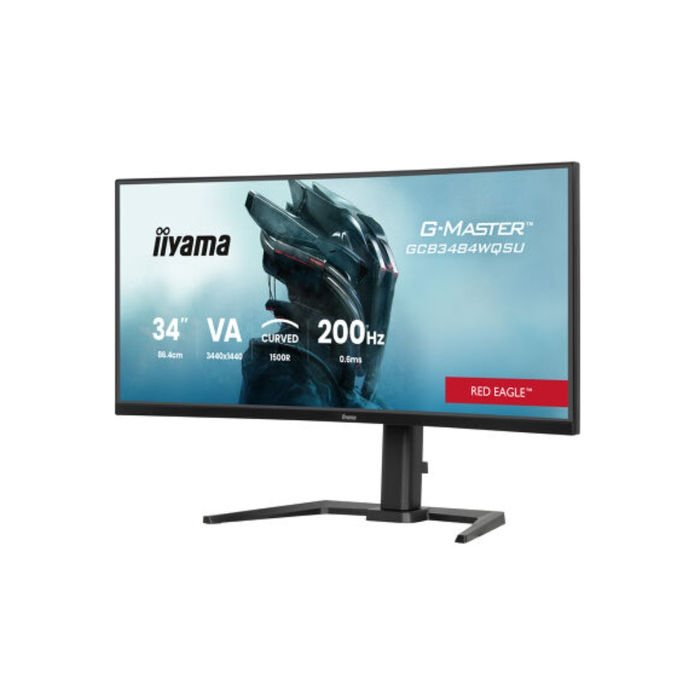 IIYAMA GCB3484WQSU-B2 (Red Eagle) - 34p VA - 0.6ms - 450cd - 2HDMI/DP/USB - 2x5W - Réglable - Noir | ECP Grossiste informatique