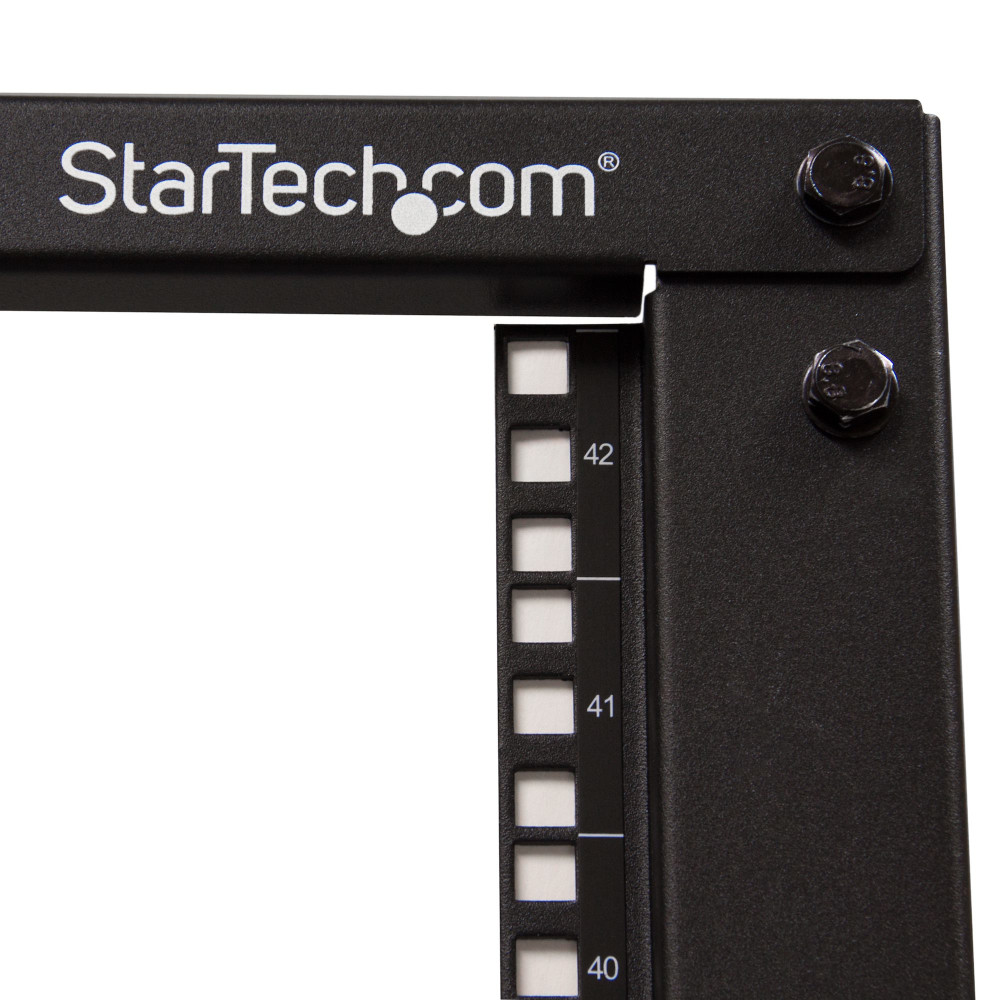 StarTech.com Rack Serveur Mobile 42U à 4 Montants, Rack Réseau 19" à 4 Montants avec Roulettes, Rack Roulant avec Profondeur