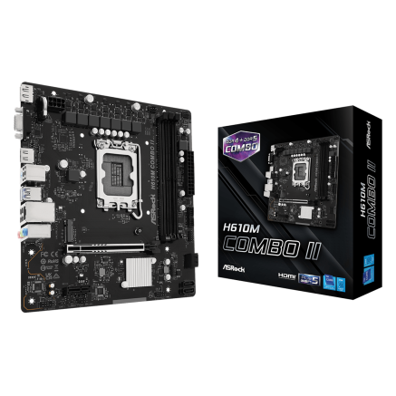 MB ASRock Intel 1700 H610M-Combo II DDR4 ET DDR5 | ECP Grossiste informatique