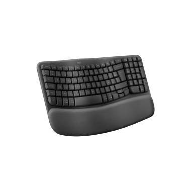 Logitech ERGO Wave Keys clavier ergonomique sans fil avec repose-poignets rembourré