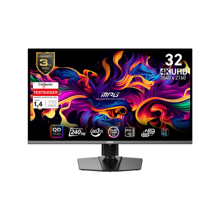 MSI MPG 321URXDE QD-OLED écran plat de PC 80 cm (31.5") 3840 x 2160 pixels 4K Ultra HD Noir