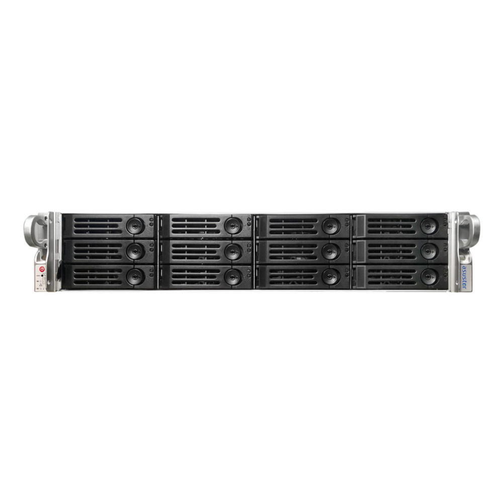 Asustor Xpanstor 12R boîtier de disques 0 To Rack (2 U) Noir, Acier