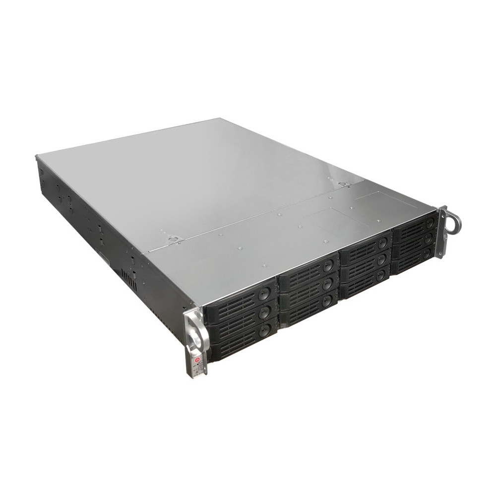 Asustor Xpanstor 12R boîtier de disques 0 To Rack (2 U) Noir, Acier