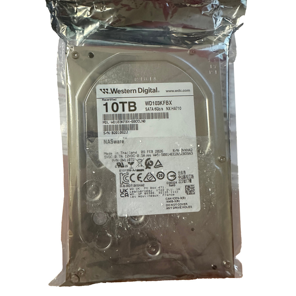 Seconde vie - WD Red Pro Re-certifié - 3.5" - 10 To - 7200 rpm - 512 Mo - SATA 6Gb/s