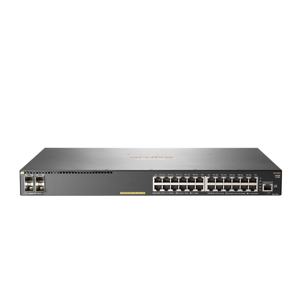HPE Aruba Networking Aruba 2930F 24G PoE+ 4SFP+ Géré L3 Gigabit Ethernet (10 100 1000) Connexion Ethernet, supportant