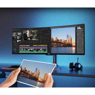 DAHUA LM49-EW410CA - Moniteur Ultra large incurvé 49" DQHD - 1 ms - HDMI - DP - USB-C - Noir