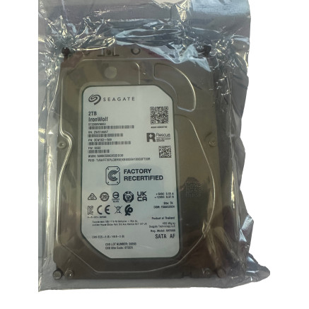 Reconditionné - Seagate IronWolf Recertifié - 3.5" - 2 To - 5400 rpm - 256 Mo - SATA 6Gb/s