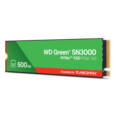 Western Digital Green WD SN3000 NVMe 500 Go M.2 PCI Express 4.0 QLC 3D NAND