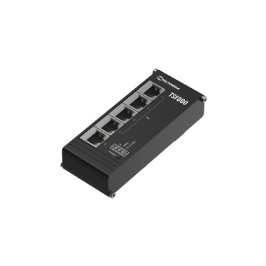 Teltonika TSF000 Non-géré Fast Ethernet (10 100) Connexion Ethernet, supportant l'alimentation via ce port (PoE) Bureau Noir
