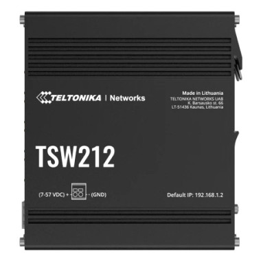 Teltonika TSW212 Géré L2 Gigabit Ethernet (10 100 1000) Noir