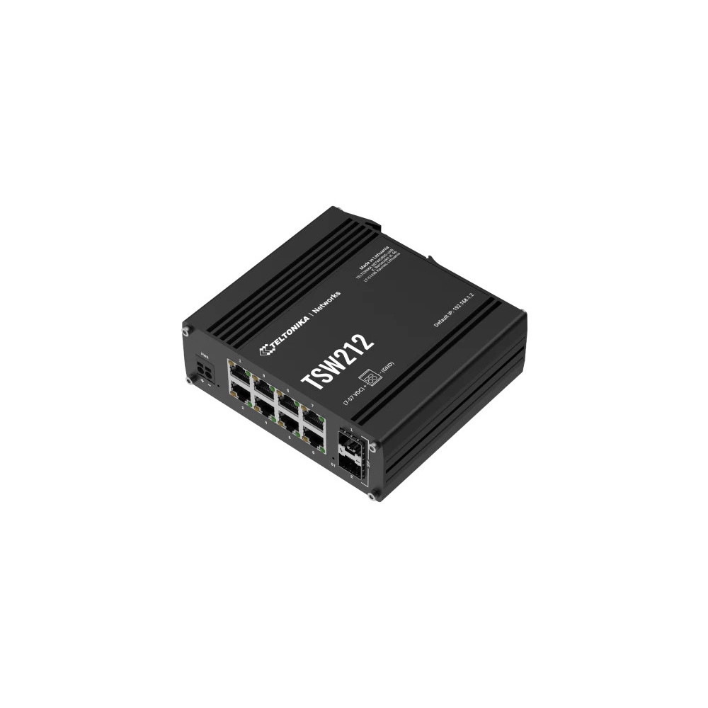 Teltonika TSW212 Géré L2 Gigabit Ethernet (10 100 1000) Noir
