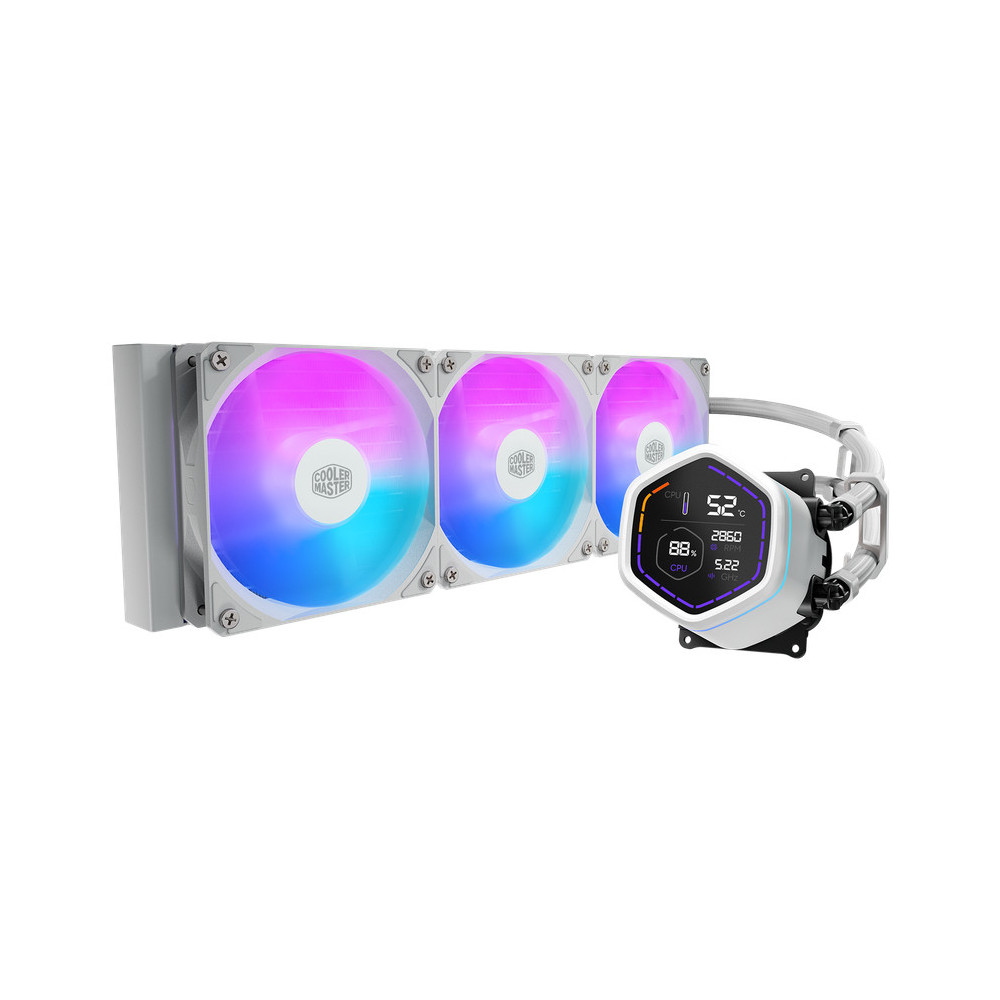 Cooler Master MasterLiquid Core Nex Digital Processeur Kit de refroidissement du liquide 12 cm Blanc