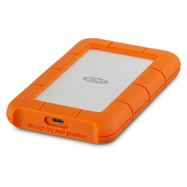 LaCie Rugged USB-C disque dur externe 4 To 5400 tr min 2.5" USB Type-C 3.2 Gen 1 (3.1 Gen 1) Orange, Argent
