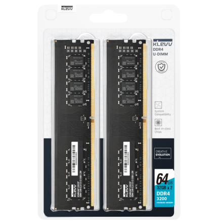 KLEVV 64 GB DDR4-RAM PC3200 CL22 2x32GB Kit