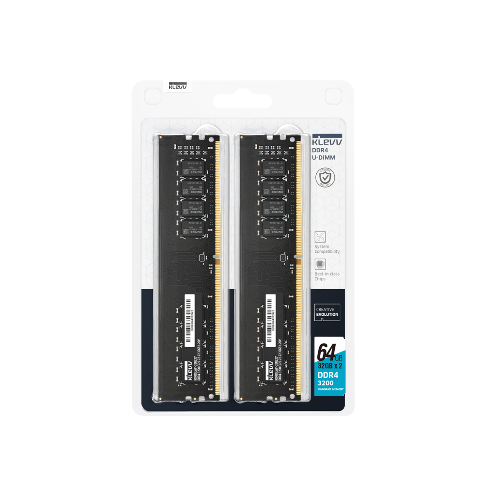 KLEVV 64 GB DDR4-RAM PC3200 CL22 2x32GB Kit
