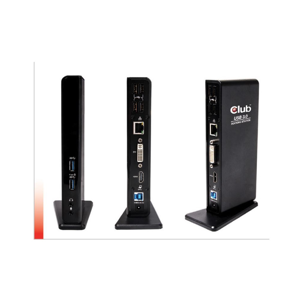 CLUB3D USB Gen1 Type A Dual Display Docking Station