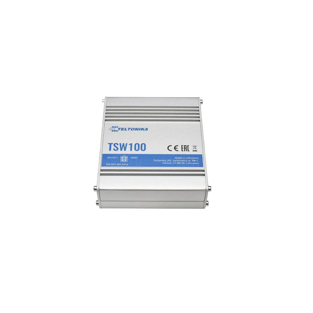 Teltonika TSW100 commutateur réseau Gigabit Ethernet (10 100 1000) Connexion Ethernet, supportant l'alimentation via ce port