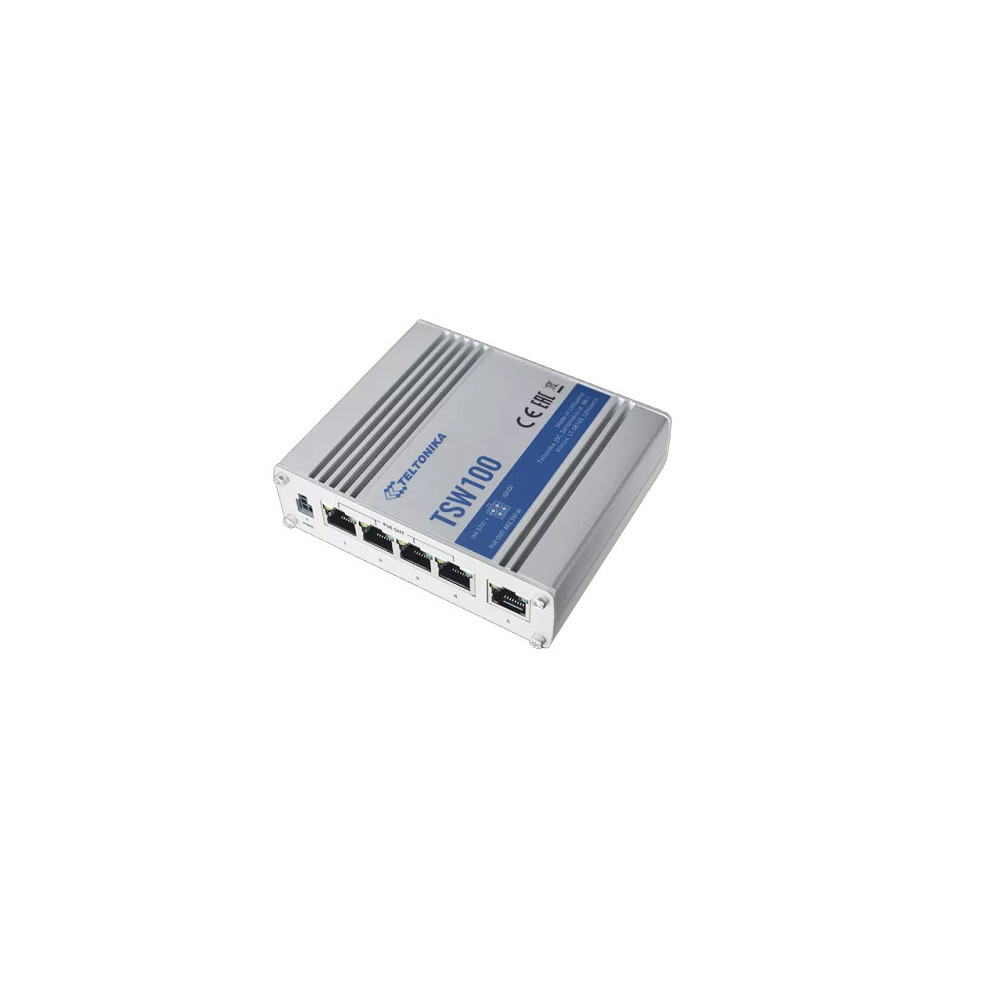 Teltonika TSW100 commutateur réseau Gigabit Ethernet (10 100 1000) Connexion Ethernet, supportant l'alimentation via ce port