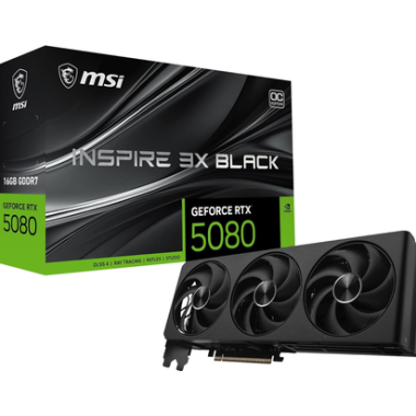RTX 5080 16G MSI INSPIRE 3X OC BLACK GDDR7 3 Fan