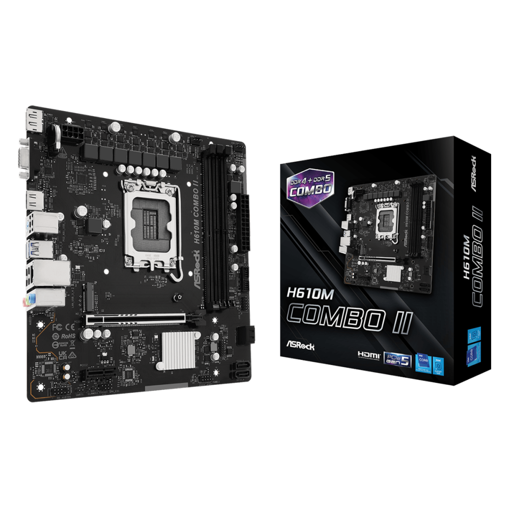 Bundle ASRock H610M-Combo II + CPU Intel Core i3 14100 (Tray) + SSD WD SN3000 500 Go