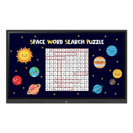 LG 86TR3DK-B tableau blanc interactif 2,18 m (86") 3840 x 2160 pixels Écran tactile Noir