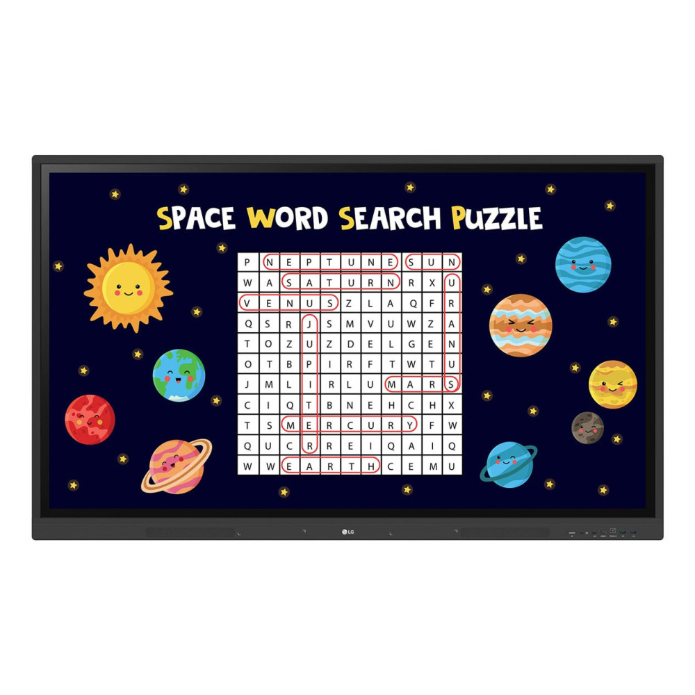 LG 65TR3DK-B tableau blanc interactif 165,1 cm (65") 3840 x 2160 pixels Écran tactile Noir