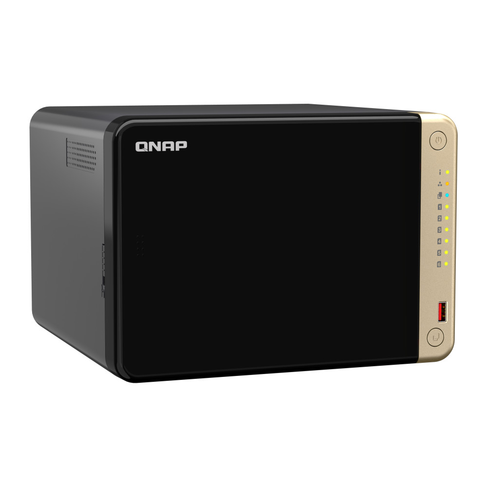 QNAP TS-664 NAS Tower Intel® Celeron® N5095 8 Go DDR4 0 To QNAP QTS Noir, Bronze