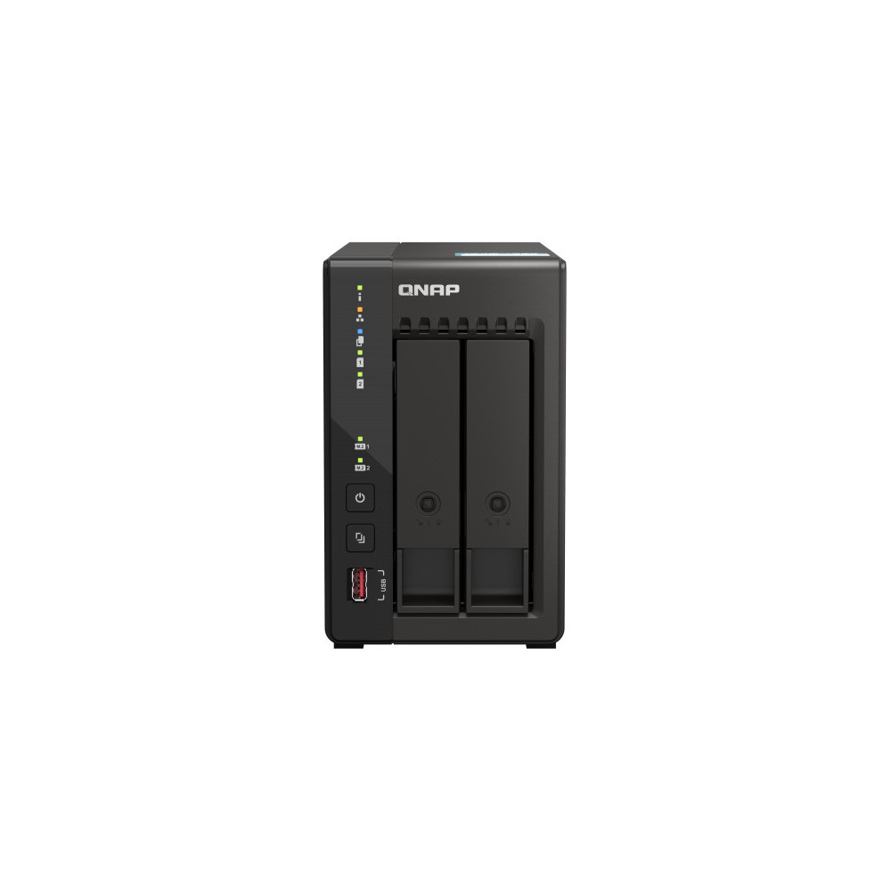QNAP TS-253E NAS Tower Intel® Celeron® J6412 8 Go 0 To QNAP QTS Noir