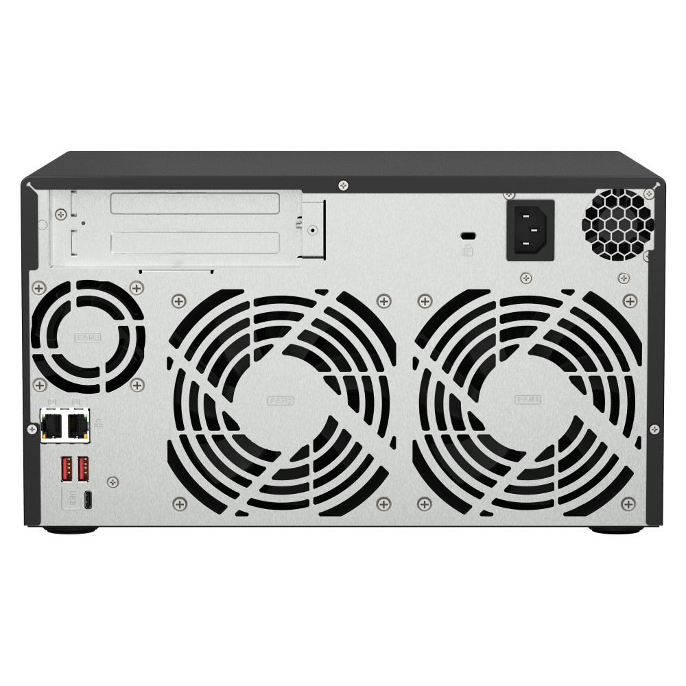 QNAP TS-873A NAS Tower Ryzen Embedded V1500B 8 Go DDR4 0 To QNAP Turbo System Noir