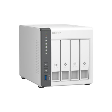 QNAP TS-433 NAS Tower ARM Cortex-A55 4 Go 0 To QNAP QTS Blanc
