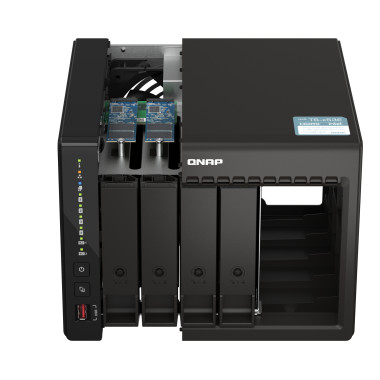 QNAP TS-453E NAS Tower Intel® Celeron® J6412 8 Go 0 To QNAP QTS Noir