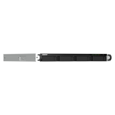 QNAP TS-464U NAS Rack (1 U) Intel® Celeron® N5095 8 Go DDR4 0 To QNAP Turbo System Aluminium, Noir