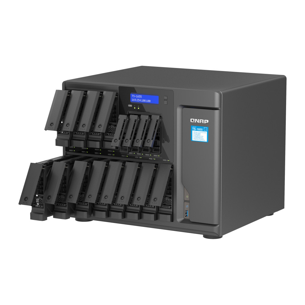 QNAP TS-1655 NAS Tower Intel Atom® C5125 8 Go DDR4 0 To QNAP Turbo System Noir