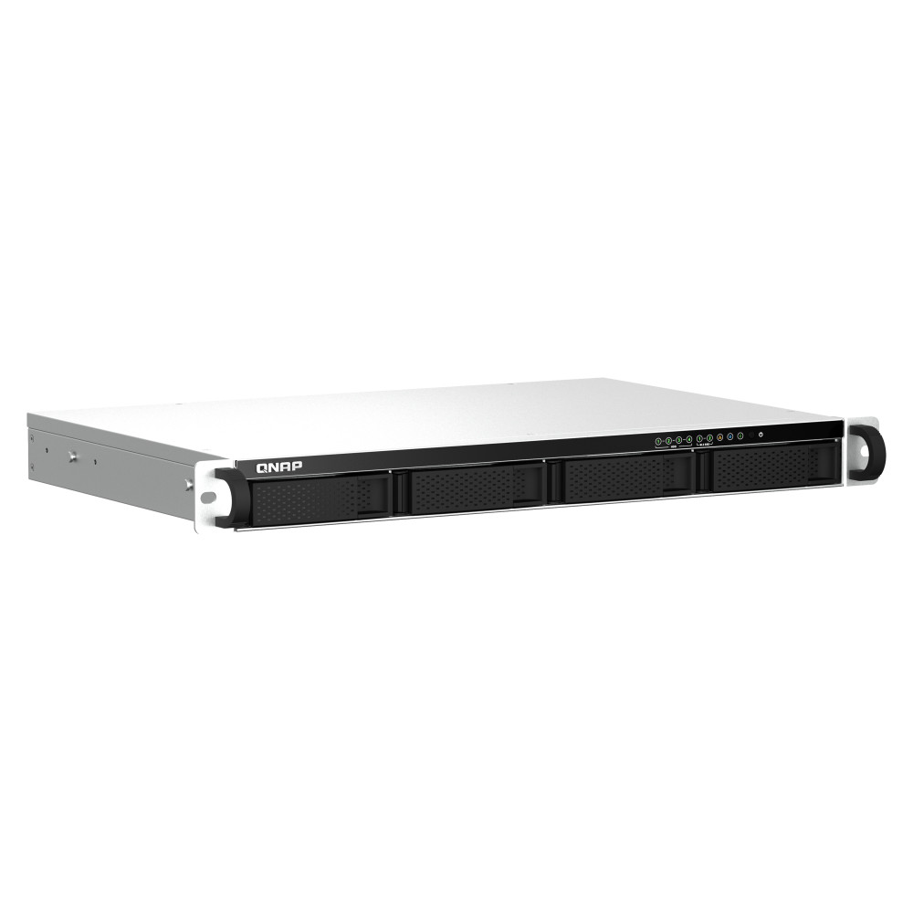 QNAP TS-464eU NAS Rack (1 U) Intel® Celeron® N5095 8 Go DDR4 0 To QNAP Turbo System Aluminium, Noir