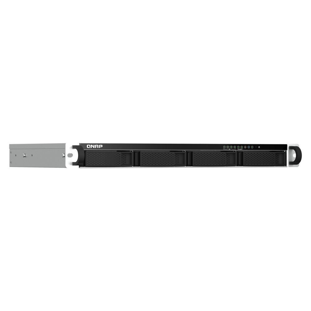 QNAP TS-464eU NAS Rack (1 U) Intel® Celeron® N5095 8 Go DDR4 0 To QNAP Turbo System Aluminium, Noir
