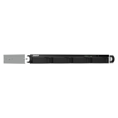 QNAP TS-464eU NAS Rack (1 U) Intel® Celeron® N5095 8 Go DDR4 0 To QNAP Turbo System Aluminium, Noir