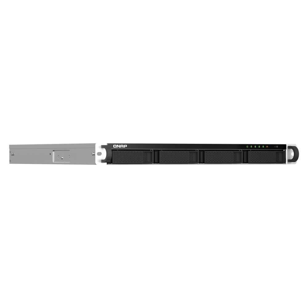 QNAP TS-464U-RP NAS Rack (1 U) Intel® Celeron® N5095 8 Go DDR4 0 To QNAP Turbo System Aluminium, Noir