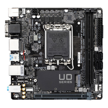 GIGABYTE H610I Carte mère - Prend en charge les processeurs Intel Core 14e génération, VRM numérique hybride 4+1+1, jusqu'à